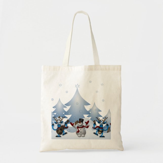 Bolso De Tela Navidades decorativos personalizados Snowman (Frente)