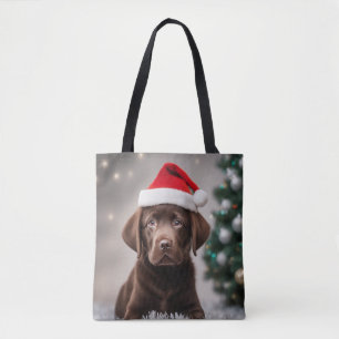 Bolso De Tela Navidades del chocolate Labrador