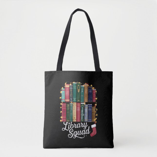 Bolso De Tela Navidades del Escuadrón de Biblioteca Lecturas del (Anverso)