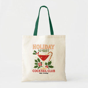Bolso De Tela Navidades del Holiday Spirit Cocktail Club