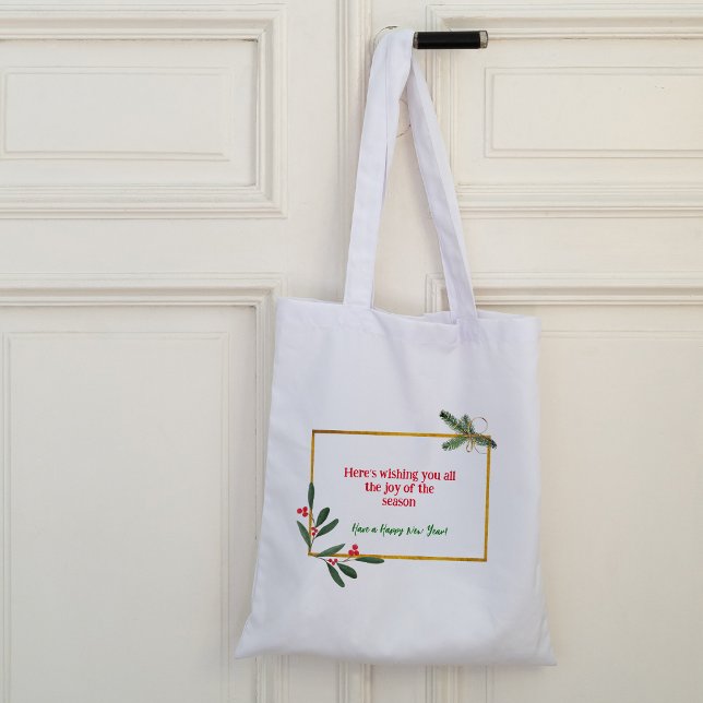 Bolso De Tela Navidades del marco de oro Tote Bag (Subido por el creador)