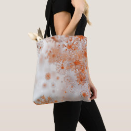 Bolso De Tela Navidades del naranja Snowflakes