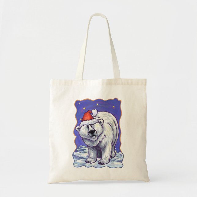 Bolso De Tela Navidades del oso polar (Frente)