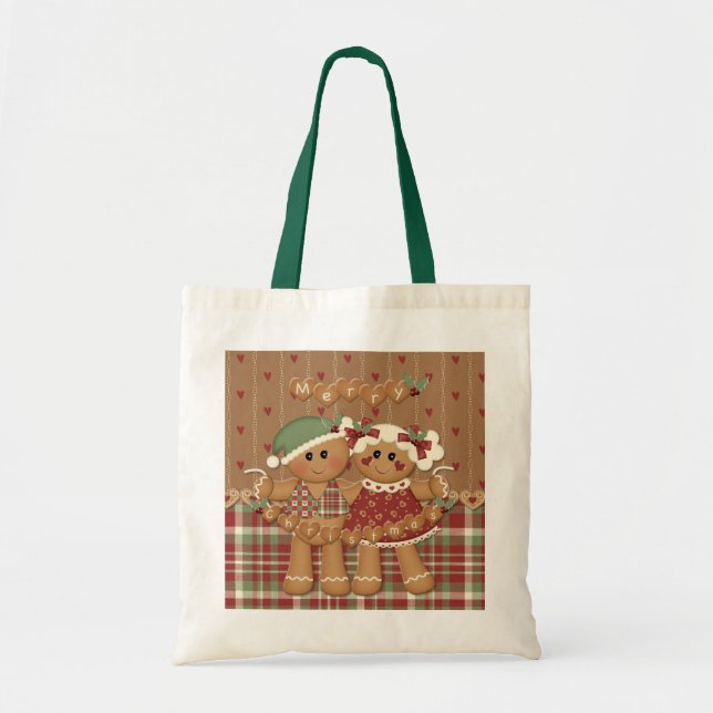 Bolso De Tela Navidades del País de Gingerbread (Frente)