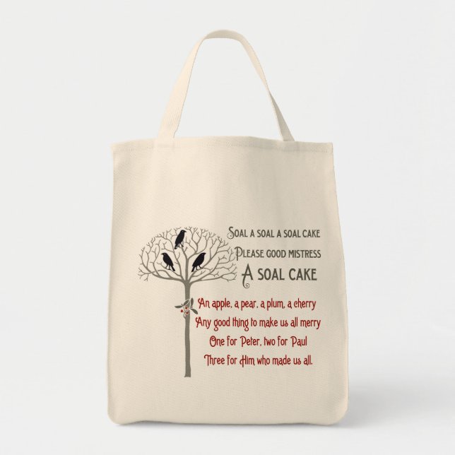 Bolso De Tela Navidades del patrón Voysey Rook y Holly se llevar (Frente)