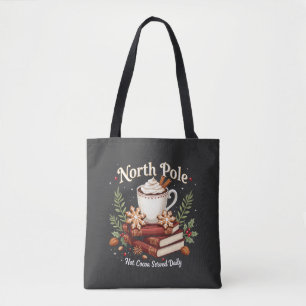Bolso De Tela Navidades del Polo Norte Sirvieron Cacao Caliente
