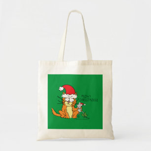 Bolso De Tela Navidades del ratón del gato Divertido Personaliza