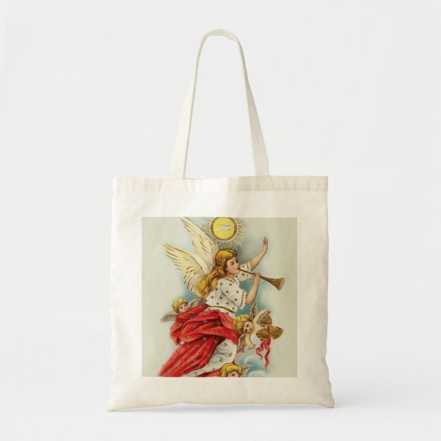 Bolso De Tela Navidades desea ángeles (Frente)