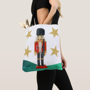 Bolso De Tela Navidades desnucleadores con estrellas Purpurinas
