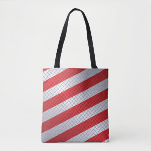 Bolso De Tela Navidades Diamondplate con franjas rojas