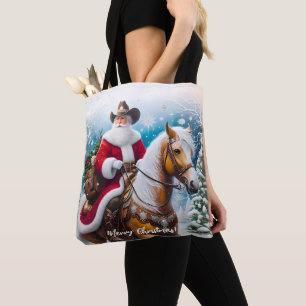 Bolso De Tela Navidades divertidos de Santa Cruz Occidental