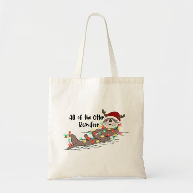 Bolso De Tela Navidades divertidos Otter (Frente)