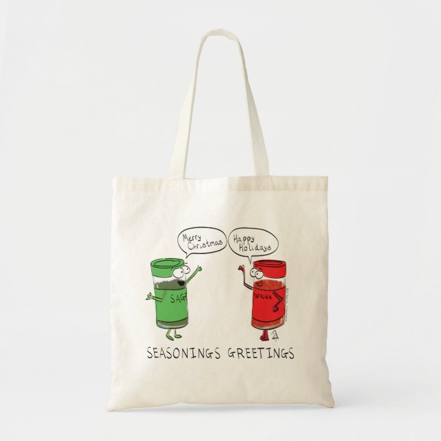 Bolso De Tela Navidades divertidos Personalizado Cocinando espec (Frente)