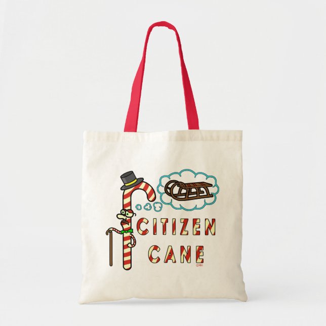 Bolso De Tela Navidades divertidos Pun Citizen Cane (Frente)