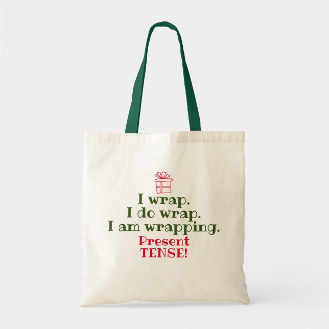 Bolso De Tela Navidades divertidos Pun | Humor gramatical de vac (Frente)