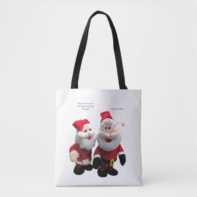 Bolso De Tela Navidades divertidos Santa Chiste (Anverso)