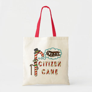 Bolso De Tela Navidades divertidos se burlan del bastón ciudada