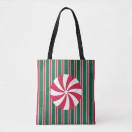 Bolso De Tela Navidades divertidos y aficionados Peppermint Cand