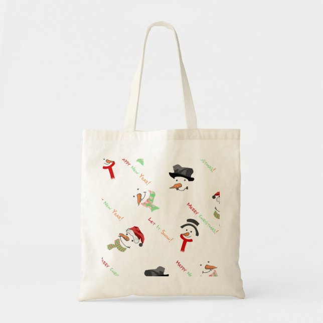 Bolso De Tela Navidades divertidos y decorativos personalizados  (Frente)