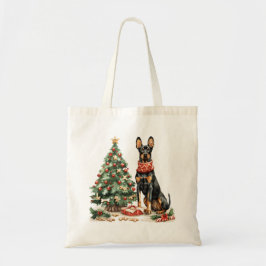 Bolso De Tela Navidades Dobermann Dogs