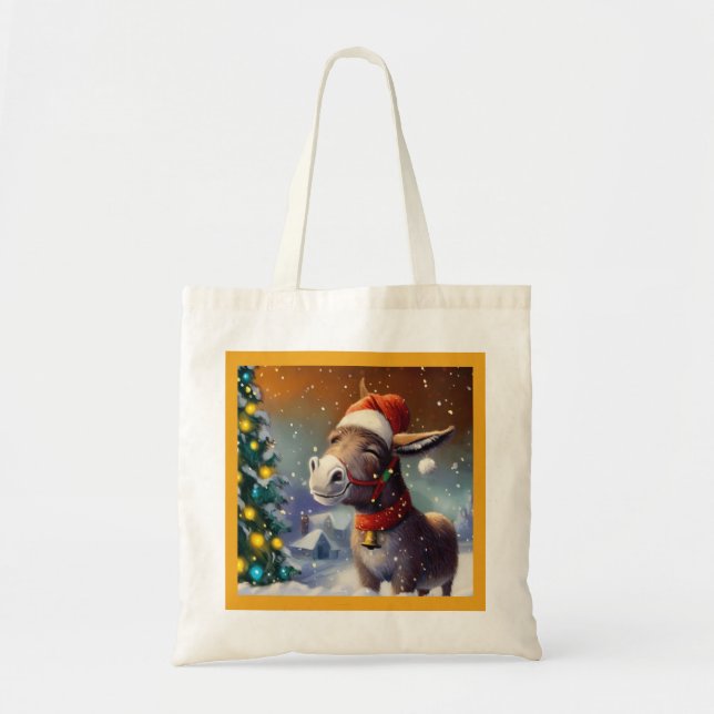 Bolso De Tela Navidades Donkey 1 (Frente)