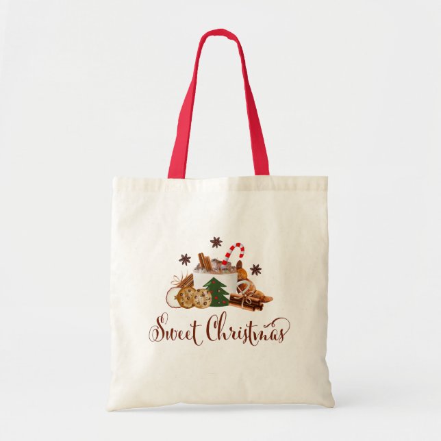 Bolso De Tela Navidades dulces Frappuccino Cookie Cinnamon Art (Frente)