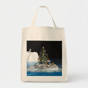 Bolso De Tela Navidades En El Polo Norte
