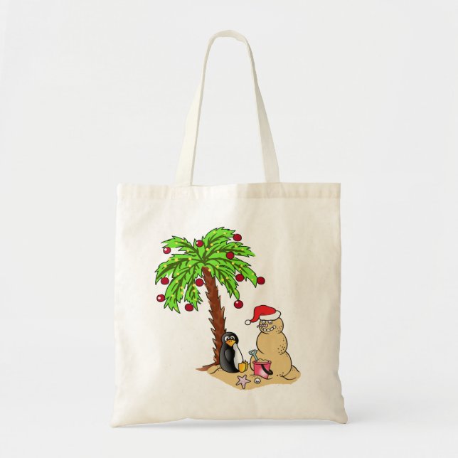 Bolso De Tela Navidades en la playa (Frente)