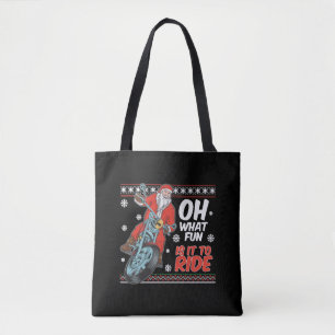Bolso De Tela navidades en moto de santa claus