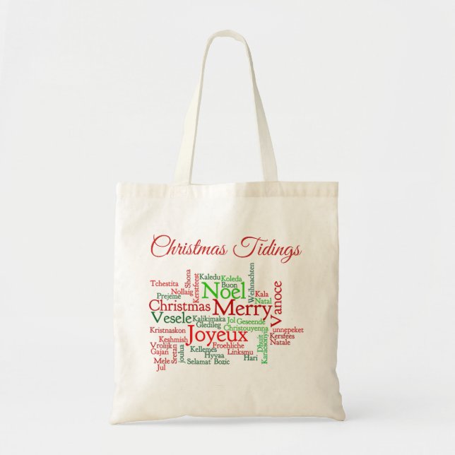 Bolso De Tela Navidades en todo el mundo (Frente)