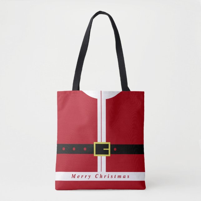 Bolso De Tela Navidades entregan tote Bag Santa Claus Gracioso (Anverso)