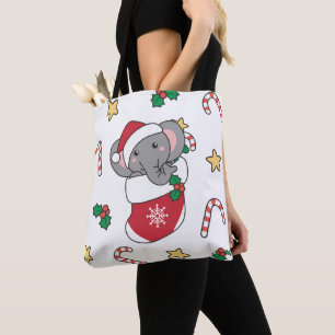 Bolso De Tela Navidades eslovacos Nieve Animales de invierno Slo