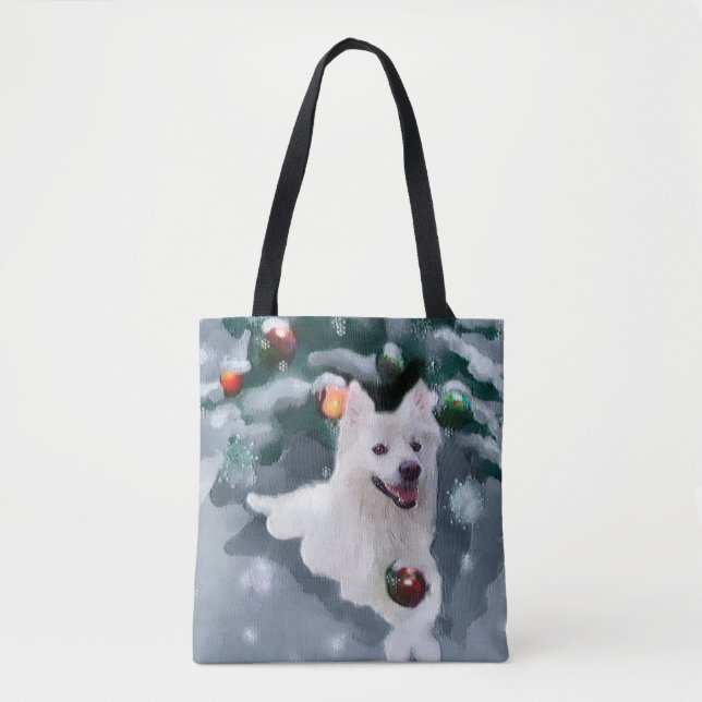 Bolso De Tela Navidades esquimales de perro de Estados Unidos (Anverso)