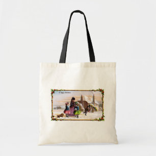 Bolso De Tela Navidades familiares