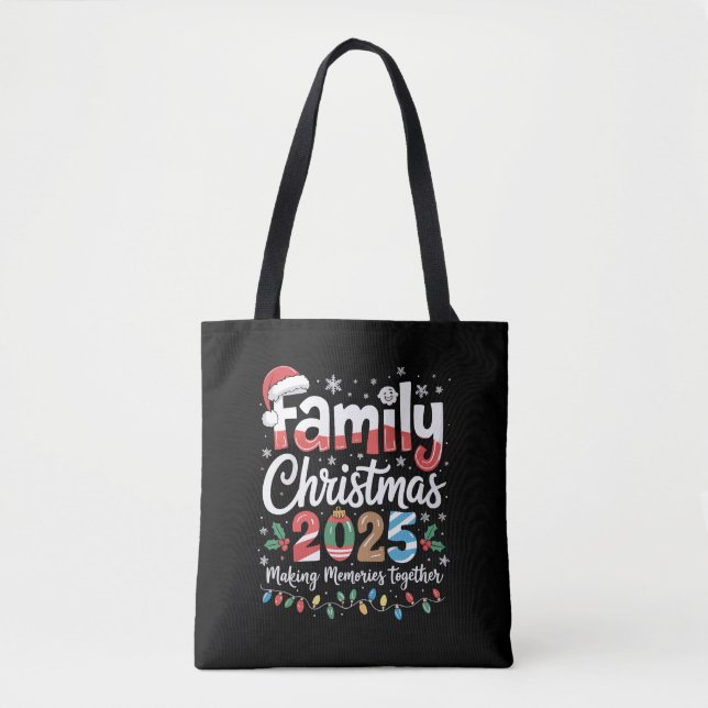 Bolso De Tela Navidades Familiares 2025 Escuadrón de Navidad de  (Anverso)