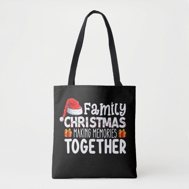 Bolso De Tela Navidades familiares haciendo Recuerdos juntos vac (Anverso)
