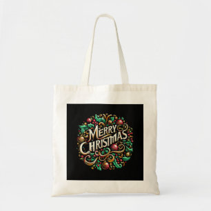 Bolso De Tela Navidades Feliz fiesta navideña