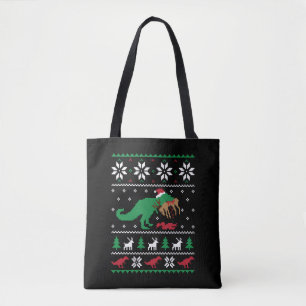 Bolso De Tela Navidades feos de dinosaurios Navidades divertidos