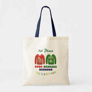 Bolso De Tela Navidades feos Fiesta suéter ganador del primer lu