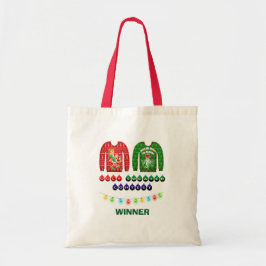Bolso De Tela Navidades feos suéter Personalizado ganador del Co