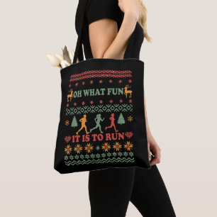 Bolso De Tela Navidades feos suéter vintage correr