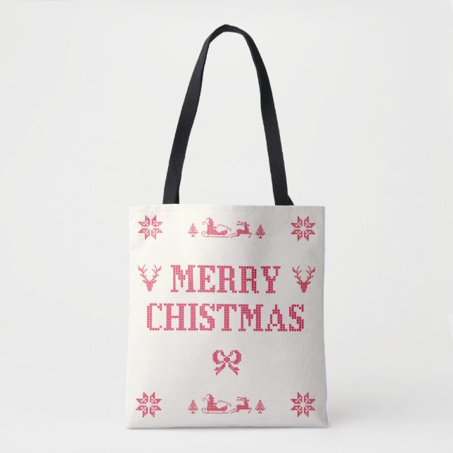 Bolso De Tela Navidades festivos animan (Anverso)