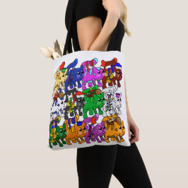Bolso De Tela Navidades festivos Jolly Meowy gatos