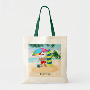 Bolso De Tela navidades festivos playa Santa add nombre niños u