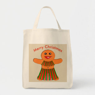 Bolso De Tela Navidades Fiesta Gingerbread Mujer Tote Bag