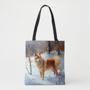 Bolso De Tela Navidades finlandeses de spitz Let It Snow