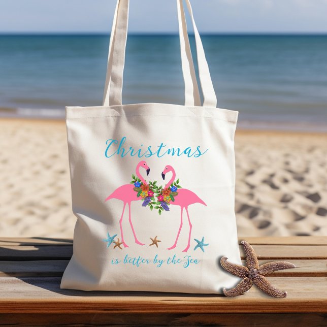 Bolso De Tela Navidades flamencos por el mar diciendo (Subido por el creador)