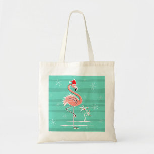 Bolso De Tela Navidades Flamingo Stripe tote bag