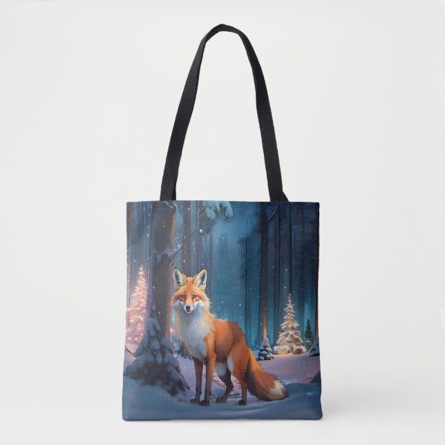 Bolso De Tela Navidades Forest Fox (Anverso)