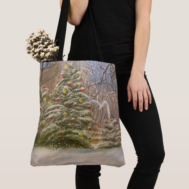 Bolso De Tela Navidades forestales, por Gary Poling (Detalle)